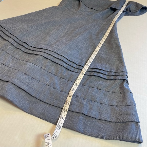 Banana Republic Chambray Off The Shoulder Knee Length Dress Size 4 - Picture 7 of 11